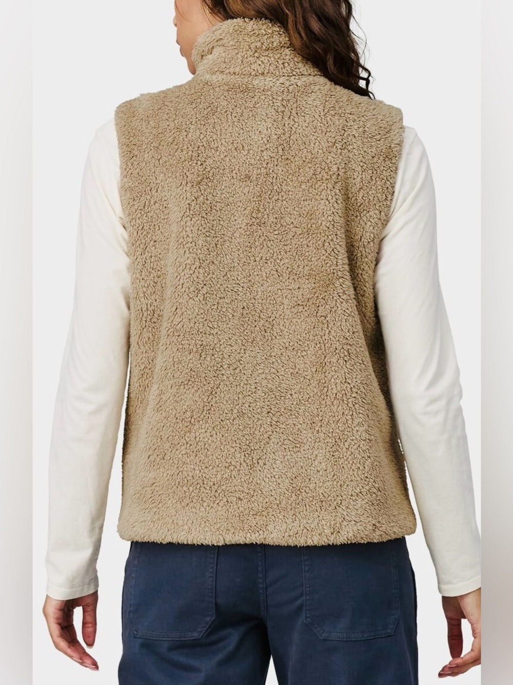 Patagonia Women's Los Gatos Fleece Tan Vest Size: Large - Picture 2 of 6
